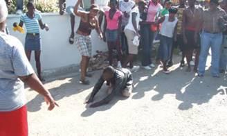 Beaten Jamaican LGBT victim